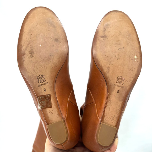 CANDELA Knee High Wedge Heel Boots Womens 8 Anthropologie Brown Boho Western 70s - Picture 7 of 8